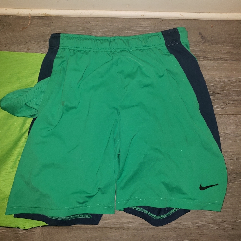 Green Nike shorts